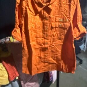 Orange Button Down Shirt